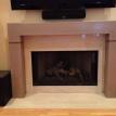 Concrete fireplace mantel